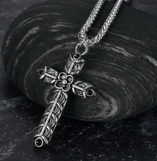 Vintage Nordic Rune Necklaces for Men (Stainless Steel)