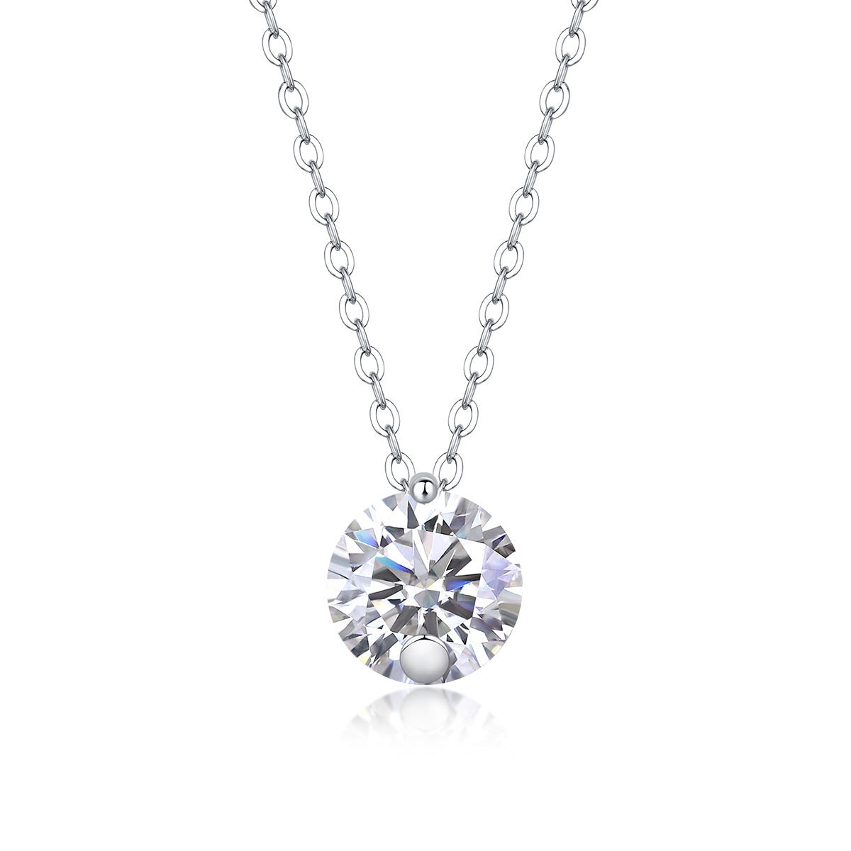 Moissanite Yis Style Horse Eye Pendant Necklace