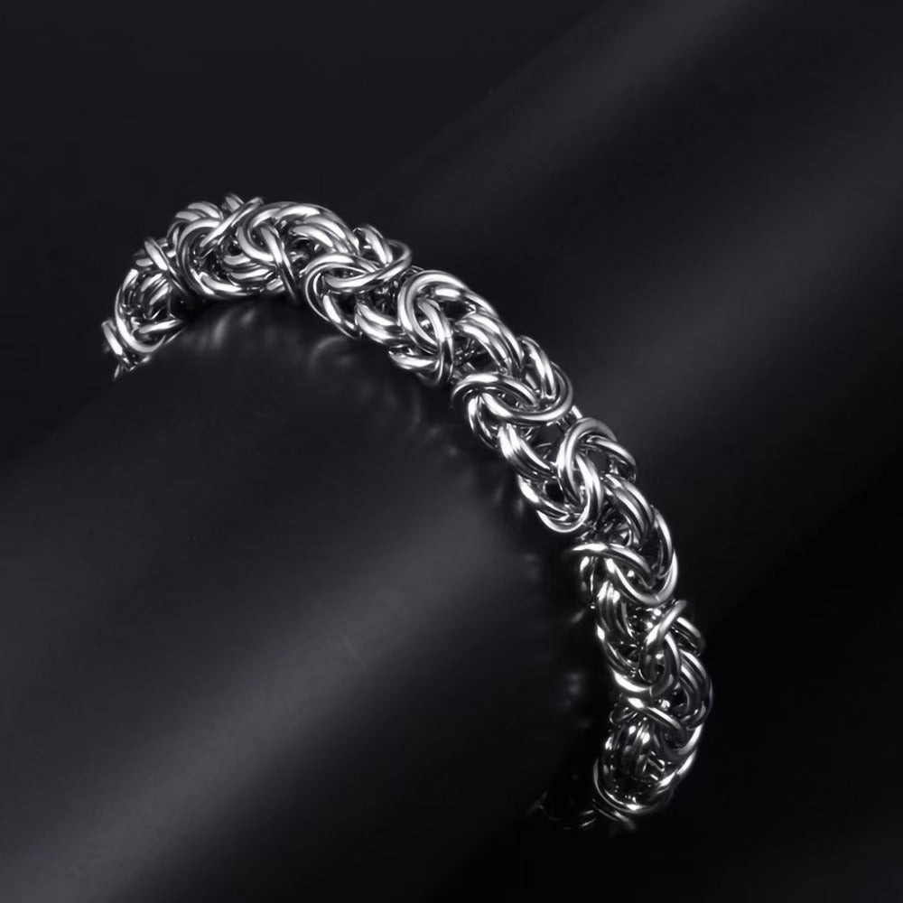 Vintage Braided Titanium Steel Bracelet For Men - Hip Hop