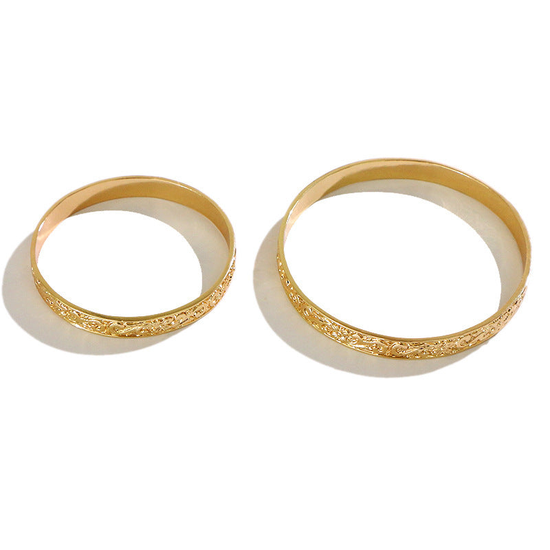 Personalized European And American Retro Clan Style Rose Gold Flower Bracelet