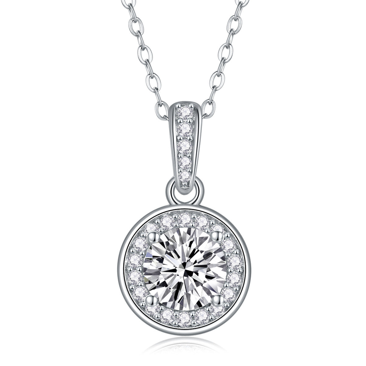 Moissanite Yis Style Horse Eye Pendant Necklace